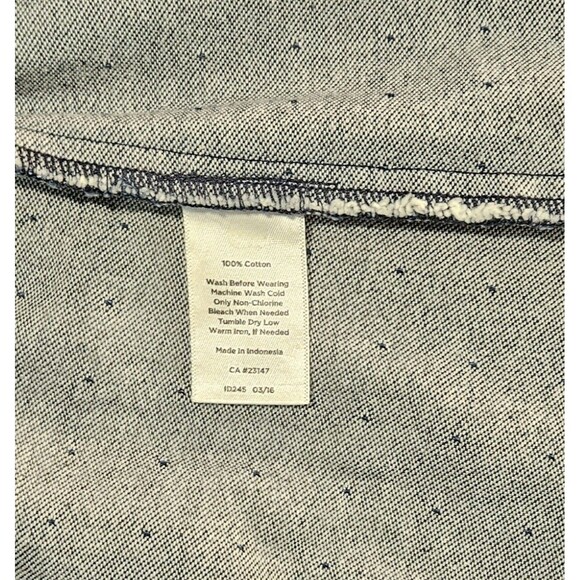 TALBOTS Stretch Denim Jean Pencil Skirt  Dark Wash Size 6 Polka Dot No Slit C144 - Picture 3 of 5